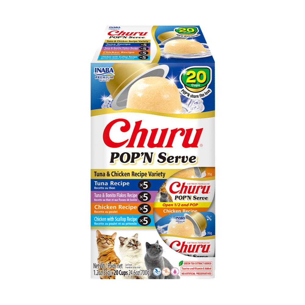 INABA Churu Pop'N Serve: coupe thon, hydratation pratique pour chats