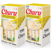 INABA Churu Poulet Fromage – tube purée léché par le chat.