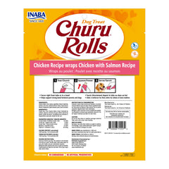 INABA Churu Rouleaux Poulet-Saumon, texture crémeuse idéale pour récompenser lors d’entraînement.