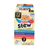 INABA Churu Stew chat – pochette montrant poulet et fruits de mer, parfait accompagnement.