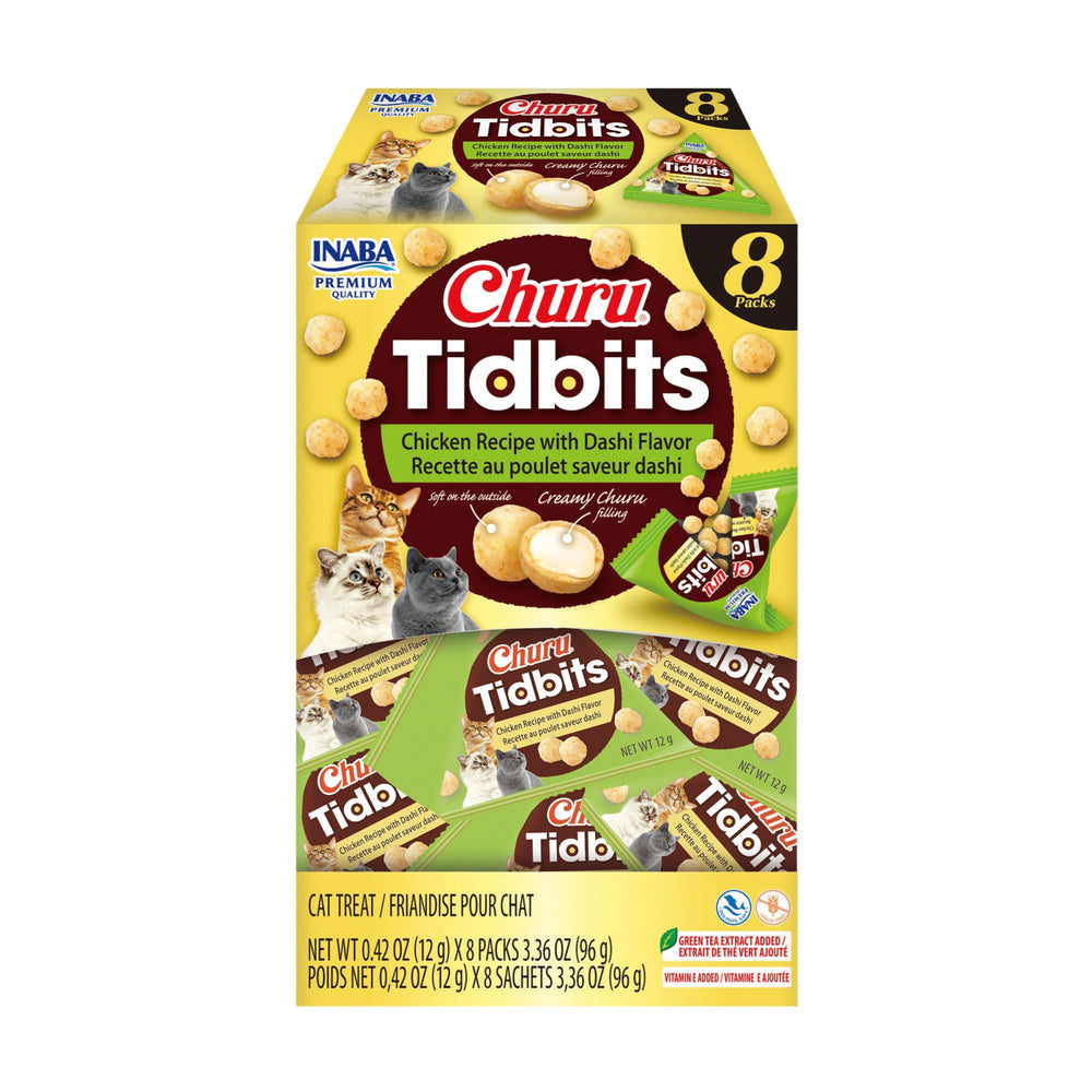 INABA Churu Tidbits emballage tetra-pack pratique pour friandises en portions