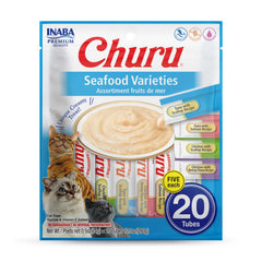 INABA Churu : face avant du tube, purée appétissante prête à être donnée.