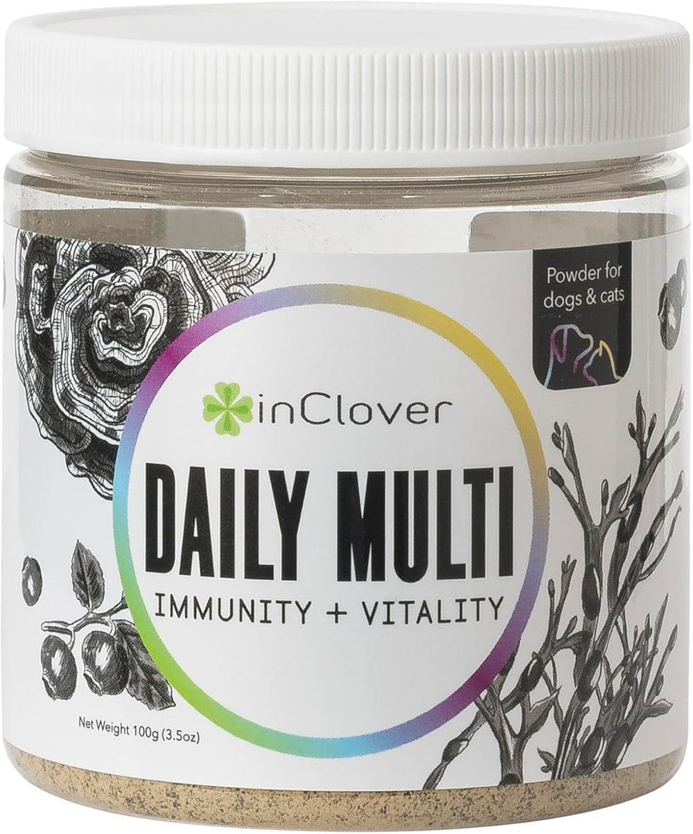 InClover Daily Multi - poudre immunité: nutriments bio pour un soutien immunitaire potentiel.