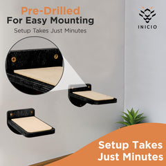 INICIO Cat Wall Steps: adapté aux chatons et chats adultes pour grimper.