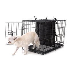 Installation rapide du diviseur INKNOTE dans une cage pour chien noir