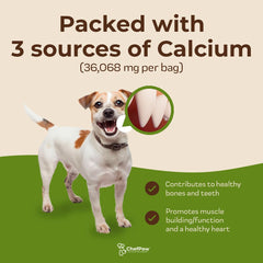 ChefPaw Calcium Triple: soutien des os et des dents chez le chien.