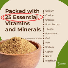 ChefPaw Nutrition Booster: ingrédients naturels et nutriments clés.