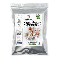 Innovet ChefPaw poudre coquille d'œuf dans une bouteille, calcium naturel pour les os.