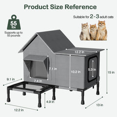 INRLKIT, base-elevee, garde les chats au sec et à l'abri de l'humidite.