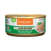 Instinct boites chat agneau effilees dans sauce: texture tendre et hydratante.