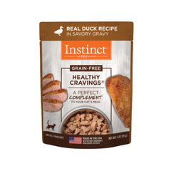 Instinct canard réel dans une sauce savoureuse, sachet pratique.