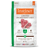 Instinct croquettes ingrédients limités à l'agneau, nutrition simple adaptée.