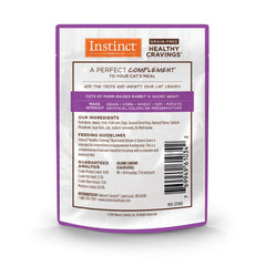 Instinct Lapin, sauce naturelle, texture appétente pour stimuler l’appétit du chat.