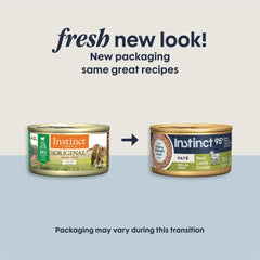 Instinct Original Pâté pour chat – ingrédients naturels pour une nutrition honnête.