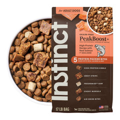 Instinct PeakBoost : saumon premier ingrédient pour énergie et vitalité.