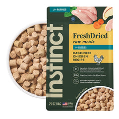 Sac Instinct Puppy FreshDried Bites, 25 oz, alimentation pratique et riche en protéines.