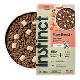 Instinct RawBoost sac-chien-saumon : nutrition naturelle pour chiens actifs.