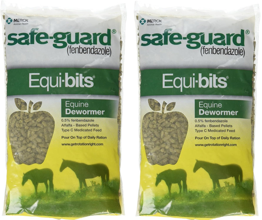 Intervet Safeguard granulés alfalfa emballage facilite l'administration et le stockage.