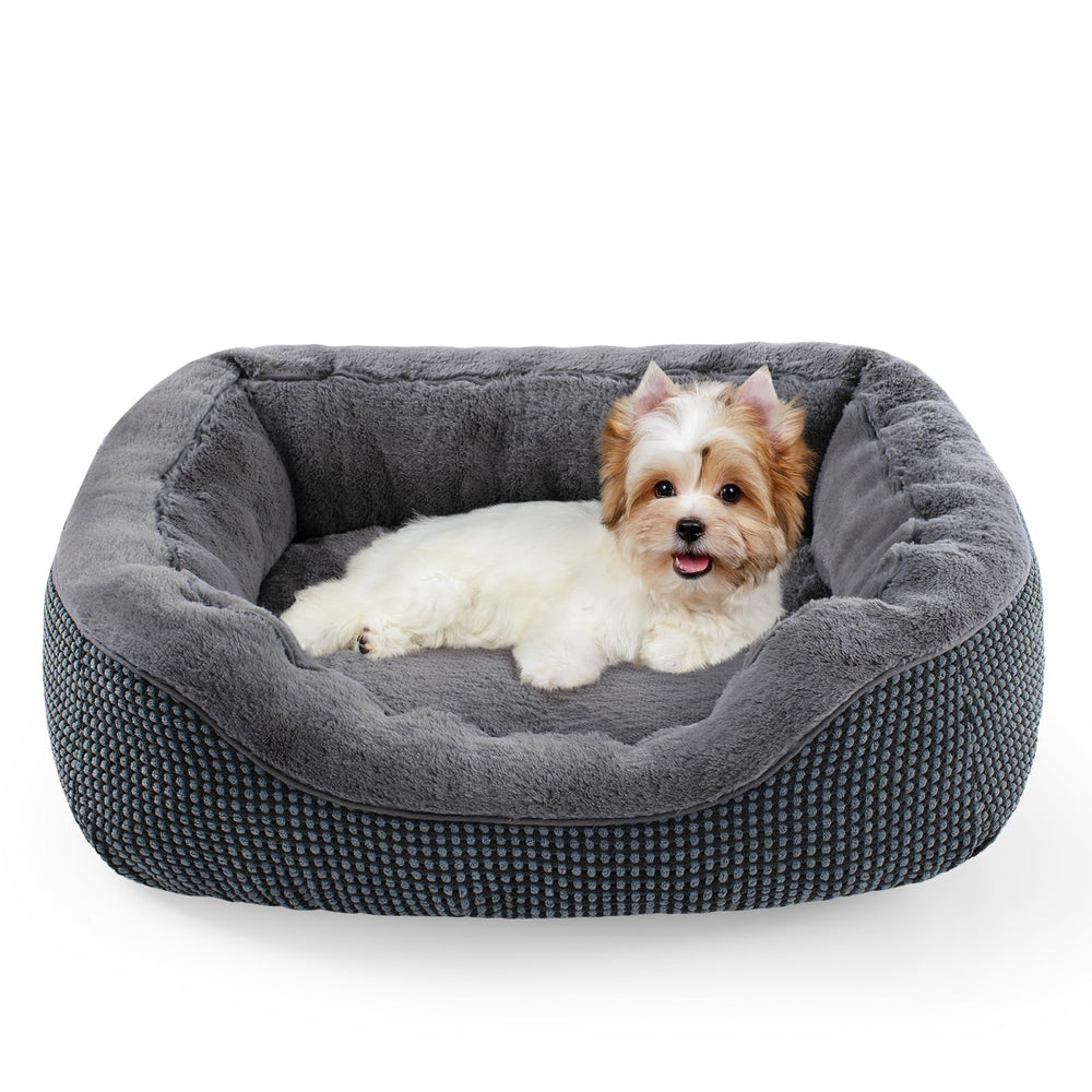 INVENHO lit chien confort rectangulaire offre un repos sécurisant et profond.