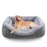 Lit INVENHO pour chien grand rectangle rembourré, confort optimal pour les siestes longues.
