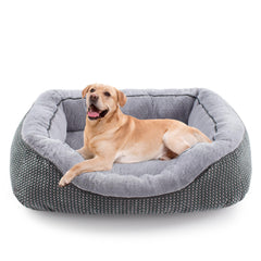 Lit INVENHO pour chien grand rectangle rembourré, confort optimal pour les siestes longues.