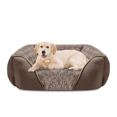Lit INVENHO pour chien, cadre rectangulaire lavable, soutien idéal pour le repos.