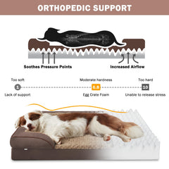 INVENHO lit orthopédique chien grand, détail housse lavable, nettoyage rapide.