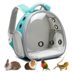 Ioview sac-a-dos-animaux-portable vert, transport sûr lors des trajets.