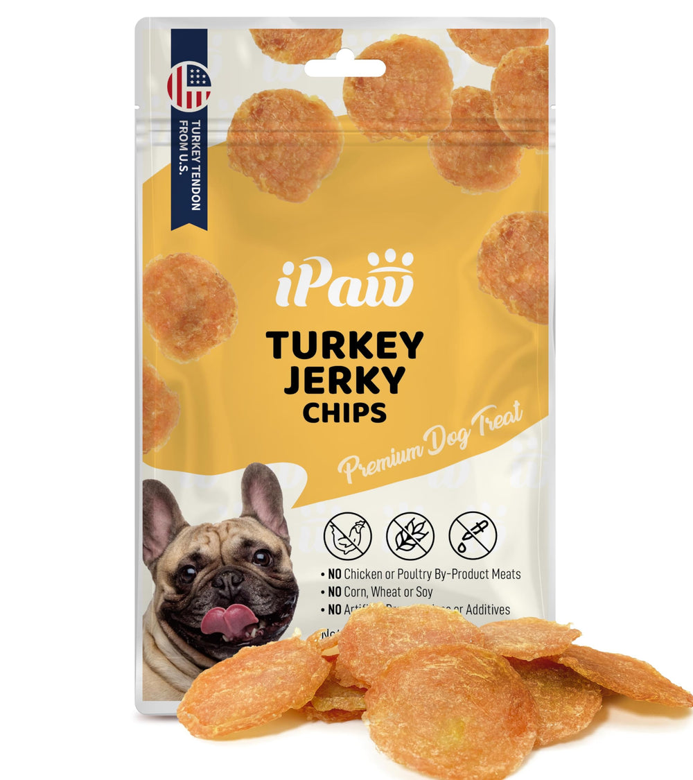 iPaw chips de dinde : récompense idéale pour l'entraînement des chiots.