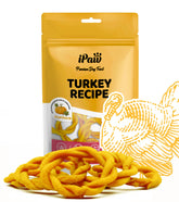 Friandise iPaw dinde en anneau au potiron, favorise la mastication et le plaisir.