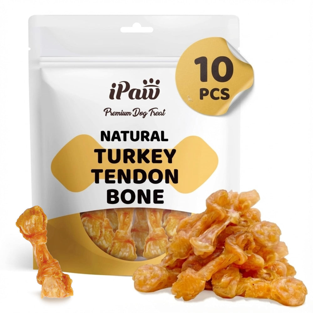 iPaw tendon de dinde — vue ensemble, emballage sain et naturel.
