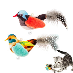 ipawspace jouet à herbe à chat oiseau 2-pack: stimulation naturelle pour chats