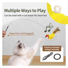 ipawspace jouet à herbe à chat: détail de la queue en plume
