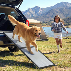 iPetba XLarge Ramp vue avant dans une voiture, accès plus sûr pour votre chien.