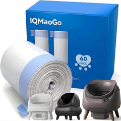 IQMaoGo sacs-litiere 3mil-60pcs, emballage pratique pour le rangement.