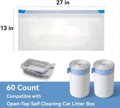 IQMaoGo sacs-litiere 3mil-60pcs, fit-open-x garantit une installation sans friction.