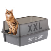 Boîte Iris USA XX-Large ouverte, espace généreux pour grands félins et multi-chats.