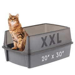 Boîte Iris USA XX-Large ouverte, espace généreux pour grands félins et multi-chats.