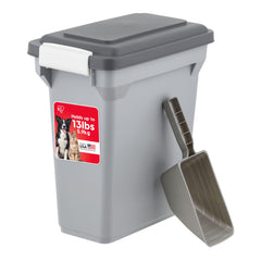Conteneur IRIS USA pour nourriture de chien avec couvercle hermétique et 13 lb de capacité.
