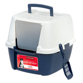 IRIS USA grande boîte à litière avec porte frontale offrant intimité.