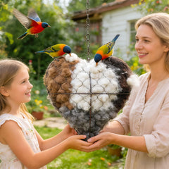 Irsnianianfa abri-oiseaux-coeur-nid: facile à suspendre dans le jardin.