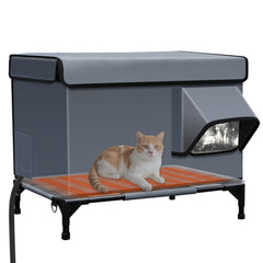 Isenwill maison-chat exterieure chauffante offre un abri sécurisé pour chats extérieurs