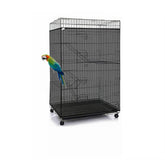 Filet ISMARTEN pour cage à graines reglable noir couvrant la cage et protégeant les sols.