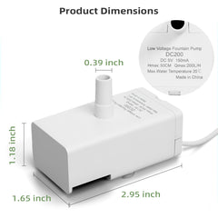 ITSCUTE D443 pompe eau silencieuse, expérience calme pour chiens et chats.