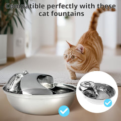 Filtre ITSCUTE pour fontaine chat en acier inoxydable — eau sans odeur et goût neutre.