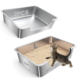IXARO bac litiere double-pack entree bas: acces facile pour chatons et seniors