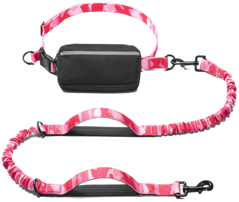 iYoShop laisse-mains-libres avec poche zippée, pratique pour téléphone et clés lors de la marche.