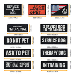 Patch J.CARP Chien d’assistance, identifiant le statut pendant les promenades.
