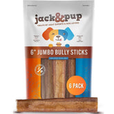 Jack&Pup bâton pizzle boeuf épais en 6-pouces pour chiens de moyenne à grande taille.