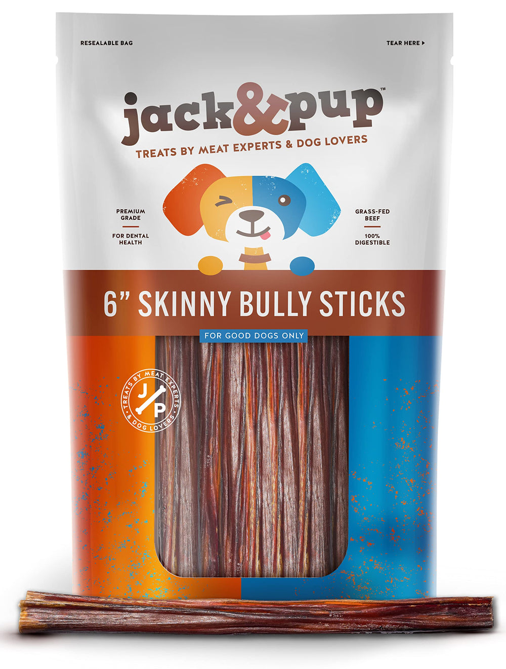 Jack&Pup bâtonnets mince pour petit chien, emballage 30 pièces, option pratique et discrète.